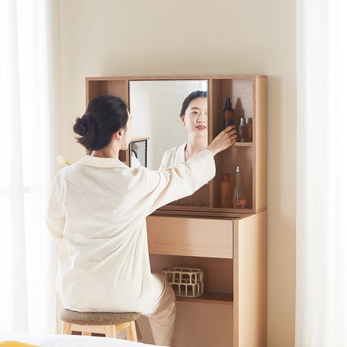 [좁은방/원룸추천] 파로마 에일리 600 수납서랍 화장대 깔끔한수납공간 원룸화장대 좌식화장대 리뷰후기