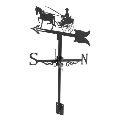 풍향계 풍향 표시기 마당 지붕 정원용 풍향계 Weathercock, 마차, 35x75cm, 철