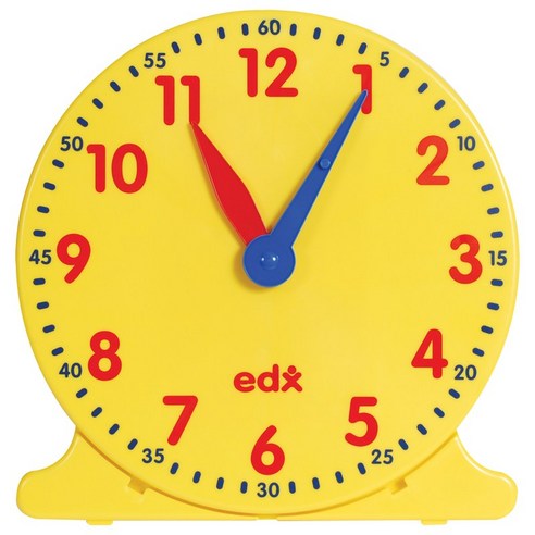 이디엑스 학습용완구 모형시계 12시간 교사용 지름 30cm, 혼합색상