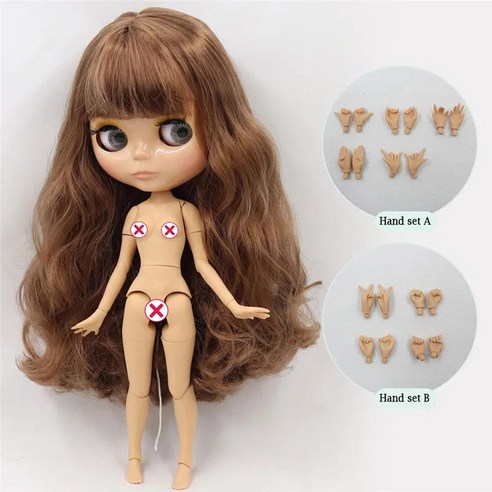 블라이스 인형 관절 바디 특별 선물 애니메이션, A.doll with hand ab, 1개, 25.tan
