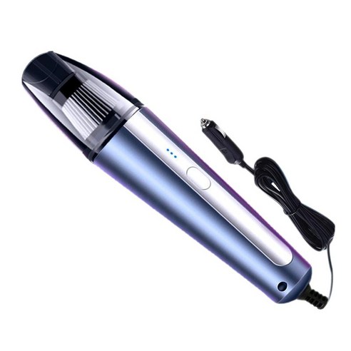 가정용 휴대용 자동차 진공 청소기 6000PA 건식 및 습식 사용 4000mAh 강력한 흡입 사이클론 흡입 가정 사무실, 9.45x2.56x2.36인치, ABS 플라스틱 및 PC, 유선 변색