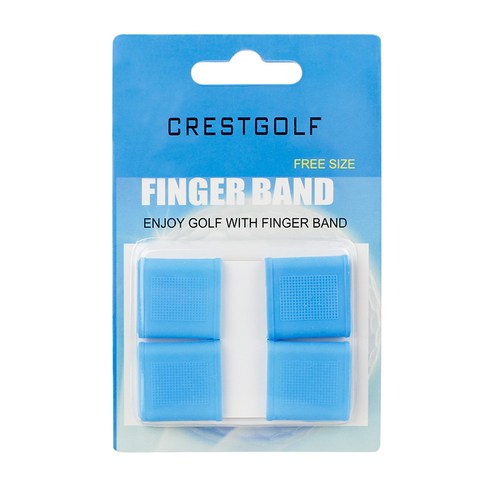 CRESTGOLF 골프 미끄럼 방지 핑거 밴드 운동 물집 방지 기능성 비거리향상 손가락 밴드, 블루