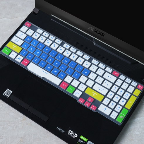 에이수스적용 ASUS 옵션 2TUFGaming A15 게이밍북 15.6인치 패치 키보드 패치 적용, 화려한 파란색, 하나, 1개