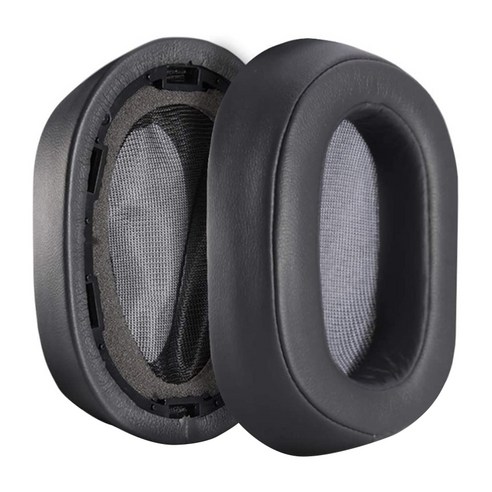 소니 MDR-100ABN 용 가죽 쿠션 스폰지 이어 패드 WH-H900N 헤드셋 귀마개, 06 EarPads  Black, 06 EarPads  Black