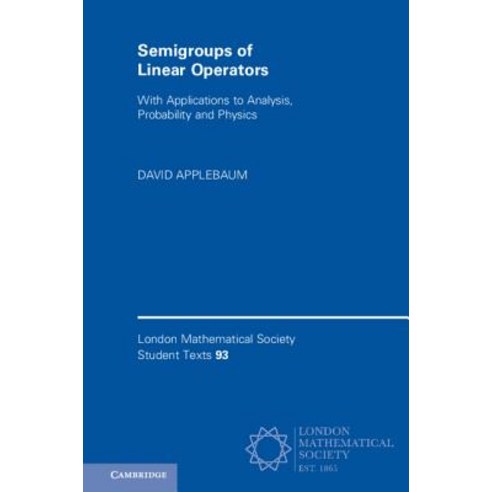 (영문도서) Semigroups of Linear Operators Hardcover, Cambridge University Press, English, 9781108483094