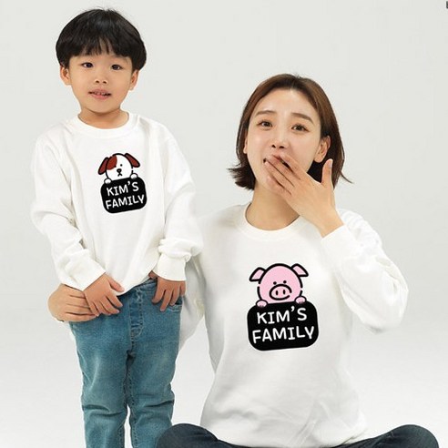 <끼리끼리 가족티> ‘동물농장’ 맨투맨 – 가족티 패밀리룩 단체티”></div>
<div style=