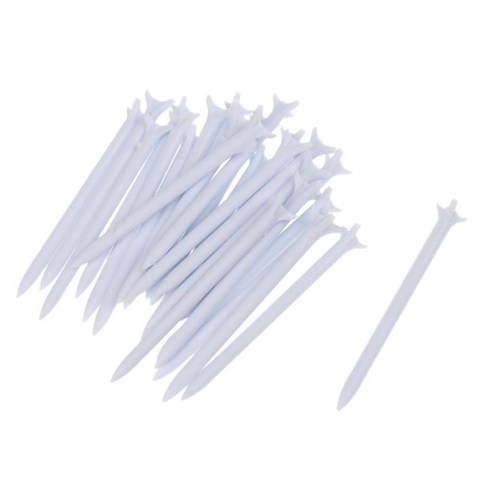 25pcs 세트 전문 골프 티 82mm 플라스틱 골프 티, 화이트
