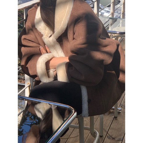 런던 무스탕 3color, 사계절용 베이지계열 울 코트