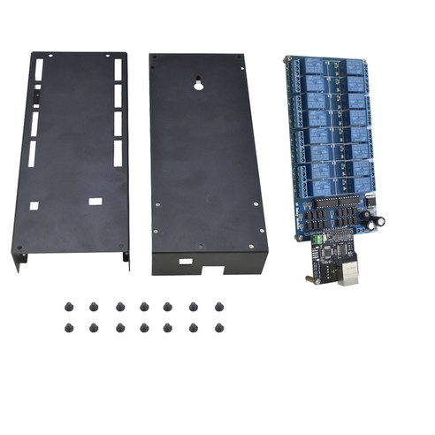 Retemporel NC-1000 제어 모듈 이더넷 LAN WAN 네트워크 웹 RJ45 포트 16 채널 릴레이 컨트롤러 보드, 1개, 검은 색