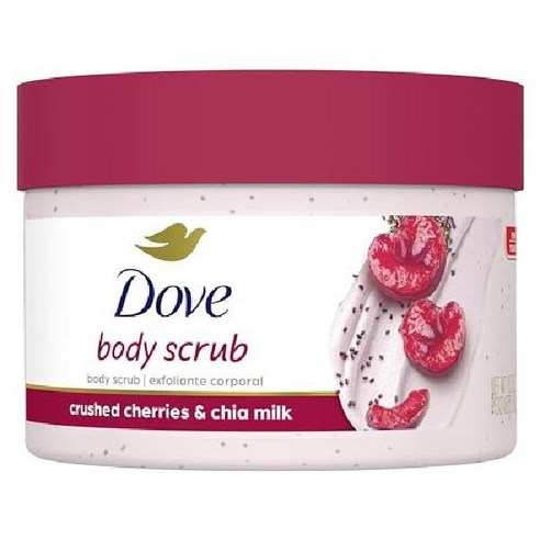 Dove 엑스폴리에이팅 바디 스크럽 300ml x 3팩 체리 chia 밀크, 3개, 298g