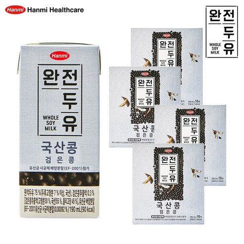 한미헬스케어 완전두유 국산콩 검은콩 190ml 64팩, 64개