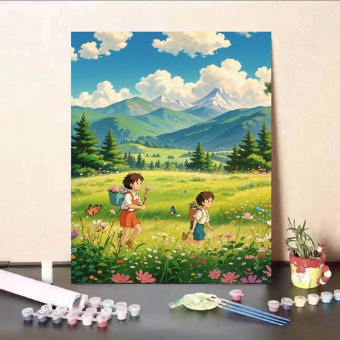 DIY 명화그리기 유화 그림 그리기 아크릴화 30*40cm, U타입, 1개