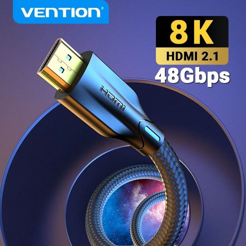 Vention 샤오미 미 박스용 HDMI 호환 케이블 HDR10 + HD 2.1 코드 8K @ 60Hz 4K @ 120Hz HD 스플리터 48Gbps 애플 TV eARC, 7)PVC Braided Model - 1m