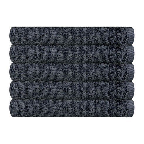 송월타월 심플컬러무지 세면타월 130g 30수 면사, 회색, 5개
