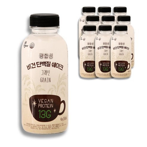마켓 광합성 비건 단백질 쉐이크 그레인, 40g, 10병