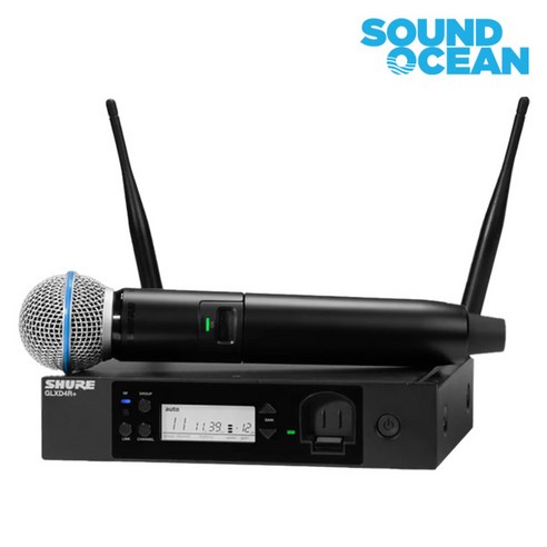 슈어 무선마이크 SHURE Wireless Microphone, GLXD24R+/B58(무선 핸드)