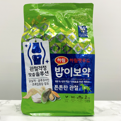 하림펫푸드 밥이보약 튼튼한 관절 강아지 사료 기본, 튼튼한관절, 2kg, 1개