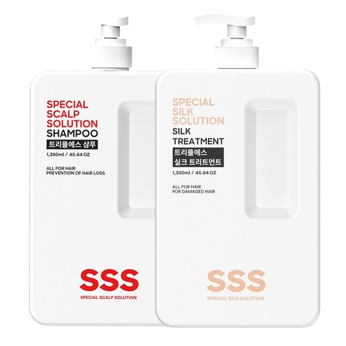 헤어 트리트먼트, 1350ml, 1세트 | 트리플에스 약산성 샴푸 + 실크 헤어 트리트먼트, 1350ml, 1세트 트리플에스 약산성 샴푸 + 실크 헤어... 