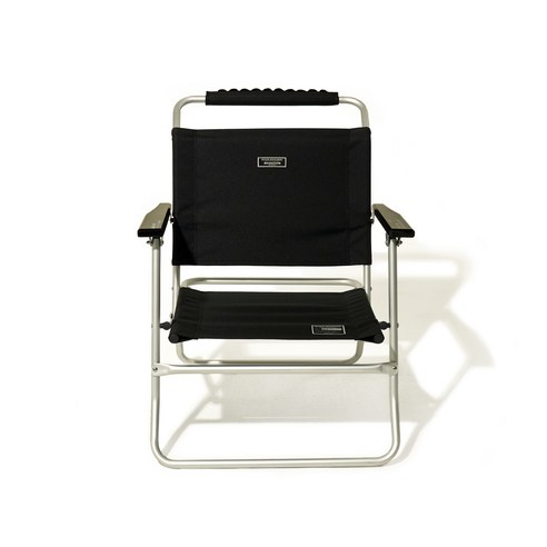 프라이빗뎁트 PRIVATE ROVER CHAIR [블랙 스킨 - 무광 실버 프레임] / 캠핑 의자 로버 체어, 1개