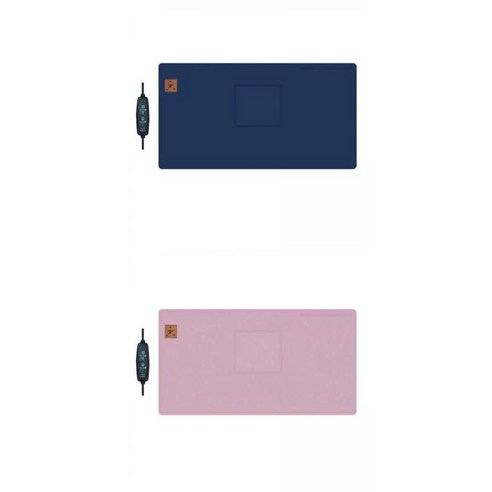 홈 오피스 겨울용 2x USB 전기 담요 단일 레이어 가열 패드, M, 폴리에스터, 핑크+다크 블루