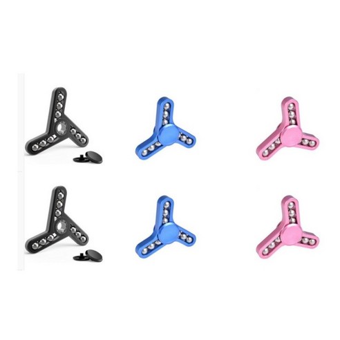 미미아미 피젯스피너 3날구슬 3종세트(3날구슬블랙+3날구슬블루+3날구슬핑크), 1개, 1개, 1개