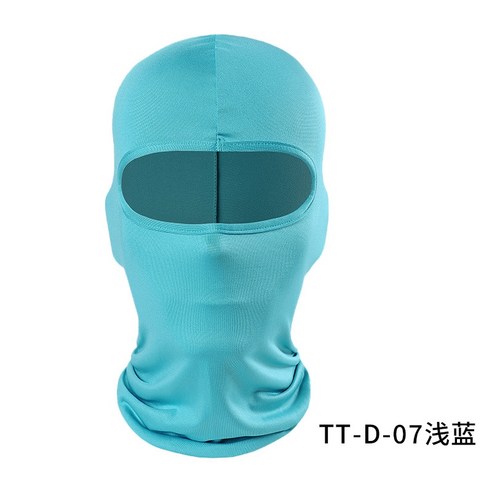 자외선차단 쿨링 사이클링 바이크 바라클라바 스포프 넥워머 마스크, TT-D-07 하늘색