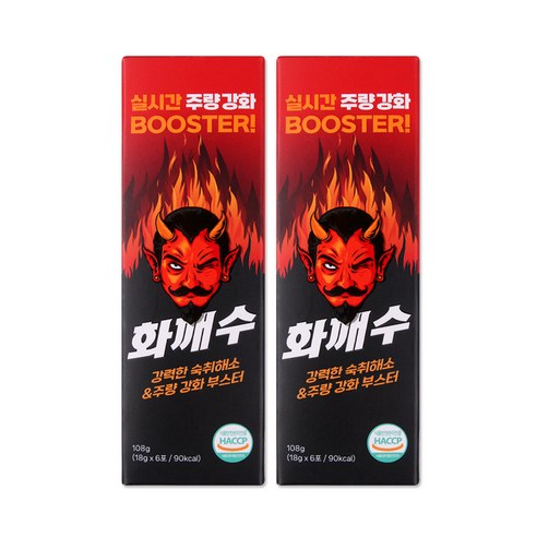 화깨수 18gx6포 실시간 주량강화 부스터, 2개