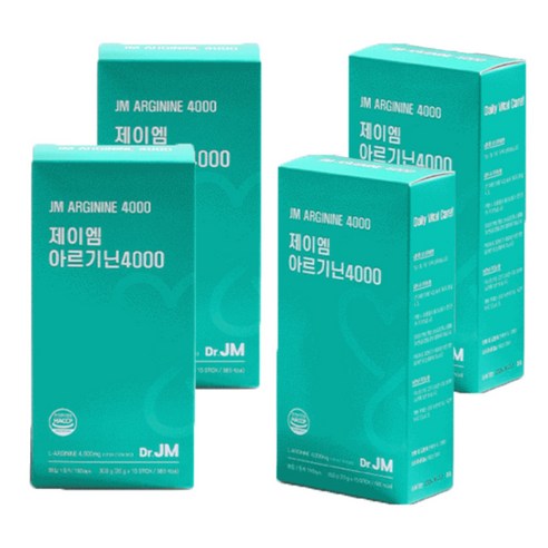 제이엠 아르기닌 4000mg / 15포, 300g, 4개