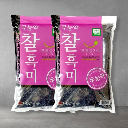 [초록숟가락]무농약 검정찰현미(찰흑미) 3kg*2EA 6kg 국내산 2023년산, 2개, 무농약 찰흑미 3kg