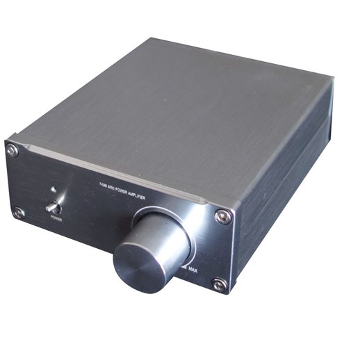 AFBEST 2 채널 파워 앰프 미니 오디오 Hi-Fi 스테레오 클래스 D 홈 스피커 50W x TPA3116 (전원 공급 장치 없음), 실버 그레이