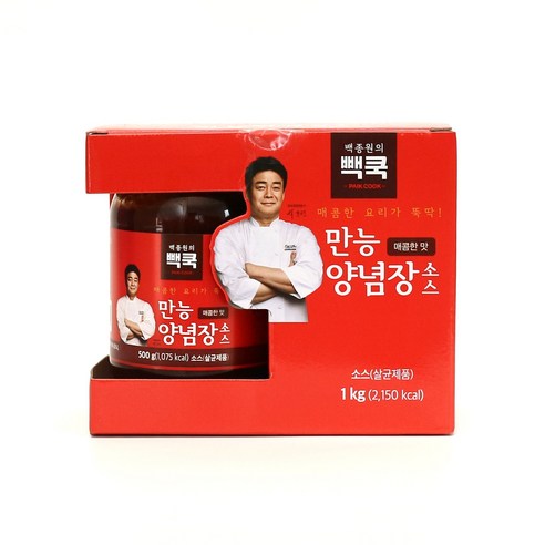 백종원 빽쿡 만능양념장소스 500g x 2개 비빔국수 낚지볶음 닭갈비 생선조림 돼지불고기양념