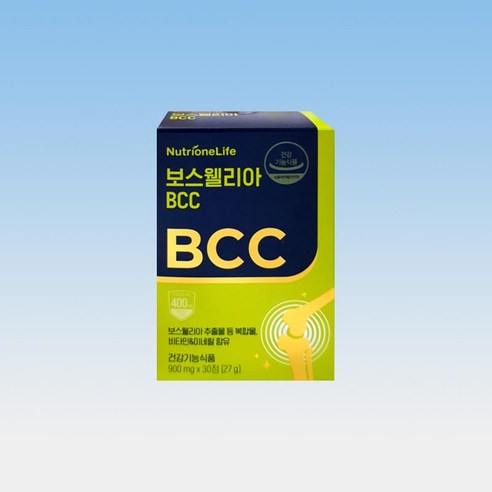 뉴트리원 보스웰리아 BCC 가자 강황 관절 연골 부모님선물 30정 1박스 1개월분