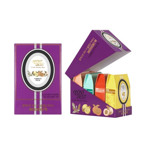 몽베스트 블랜딩하우스 네 가지 맛 혼합구성 4팩(3종 옵션), 블랜딩티(레몬블랙+얼그레이블랙+자몽그린+복숭아그린)