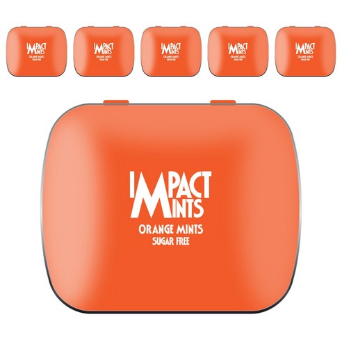 임팩트 민트 독일 무설탕 캔디 화이트데이 선물 무가당 사탕 오렌지, 14g, 24개