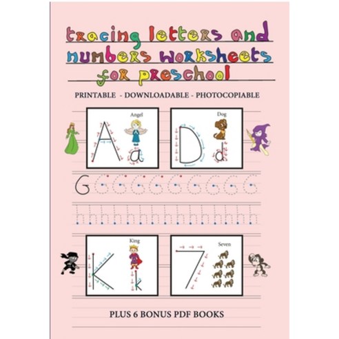 Tracing Letters and Numbers Worksheets for Preschool: This book has 65 printable downloadable and p... Paperback, CBT Books