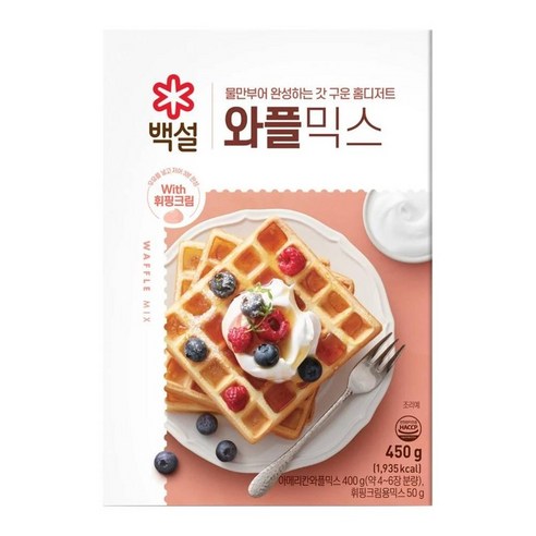 CJ 백설 와플믹스 450g 제과/제빵믹스, 24세트