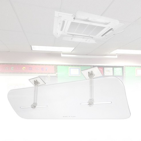 천장형 투명 히터 에어컨 바람막이 무타공 천장 시스템 가림막 날개 윈드플렉스, 윈드플렉스 투명 (1개입), 1개