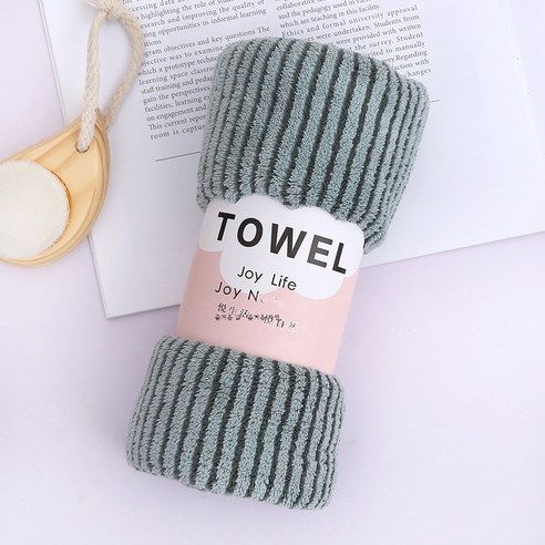 ZZJJC 코랄 타월 극세사 타월 드라이물수건, 75*35cm 【카드지], 네로우그린