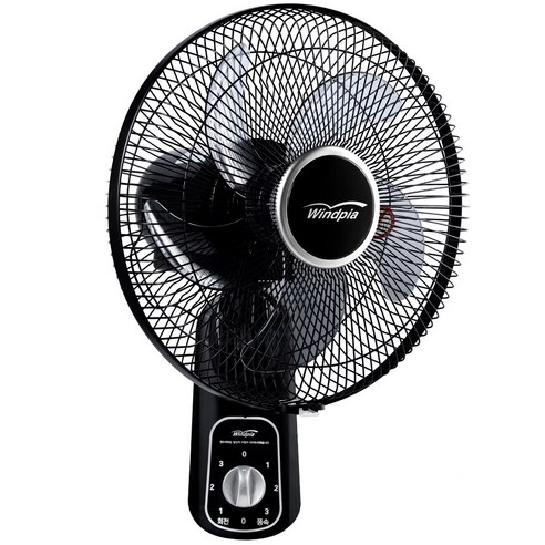 33cm 블랙 벽걸이 선풍기, WF-7272