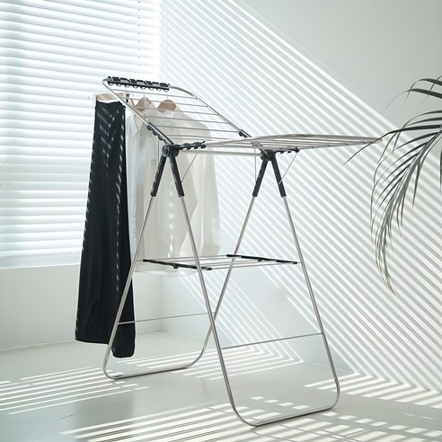 흥화신바람 국내생산 빨래건조대, 블랙