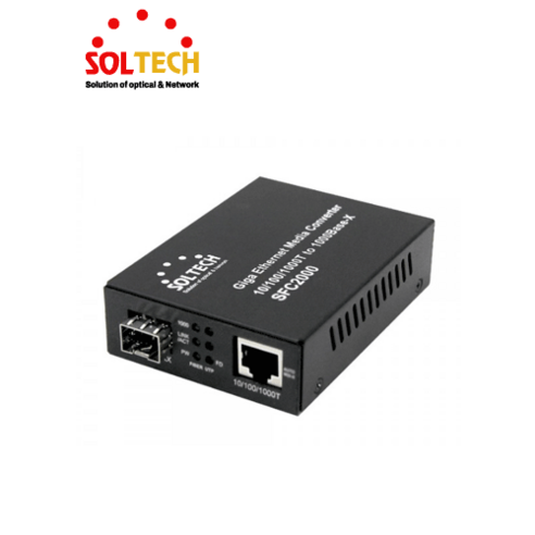 솔텍 SFC2000-SFP LAN 1포트 SFP 1포트 싱글,멀티모드 광컨버터, 1개