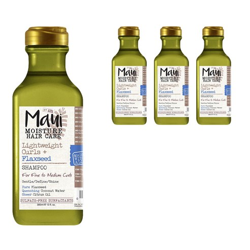 마우이모이스처 아마씨 샴푸, 4개, 385ml