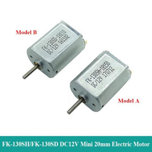 미니 FK-130SH-18150 FK-130SD-19110 D 샤프트 마이크로 130 모터 DC 6V 9V 12V 고속 카본 브러시 20mm 전기 모터, 1개