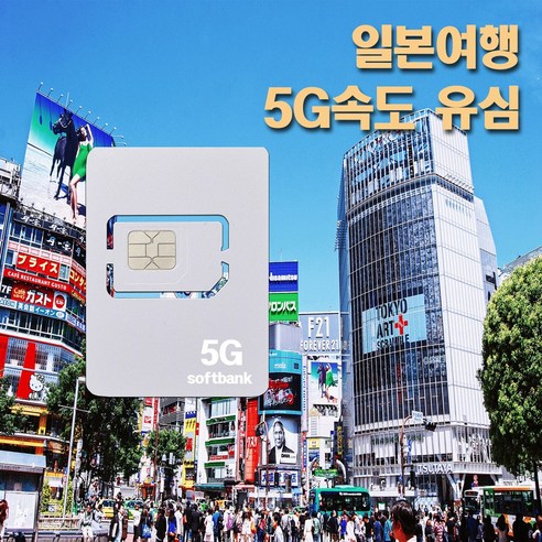 플라잉비 일본 5G속도유심 소뱅 데이터전용 일일요금제, 매일 5G 2기가, 22일