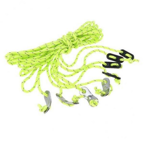 2x 4x 반사 캠핑 텐트 로프 가이 라인 로프 캠핑 코드 Paracord Green, 다른, 나일론