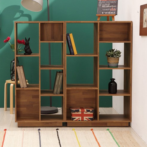 공간에 온기를 불어넣는 디자인, 동서가구 라떼 우드감성 멀바우 파티션 책장