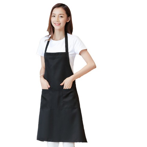 KORELAN 심플 방수 앞치마 가정 취사 특수 작업복 앞치마, 블랙(목걸이)