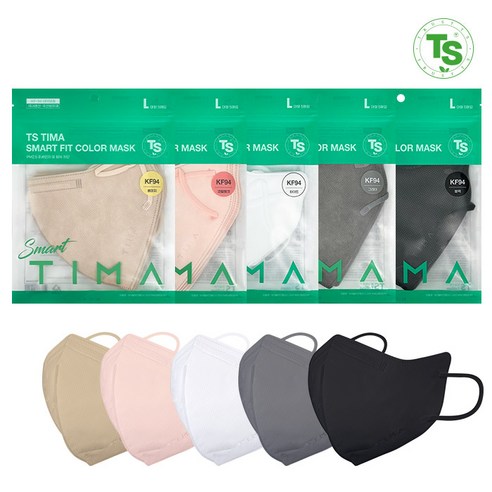 TS 티마 스마트핏 대형 KF94 새부리형 마스크 100매, 블랙(100) ts샴푸