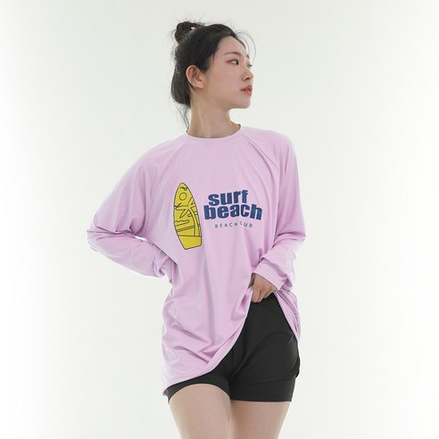 일루소 서프비치 오버핏 긴팔 래쉬가드: 여성이 위한 완벽한 수영 장비