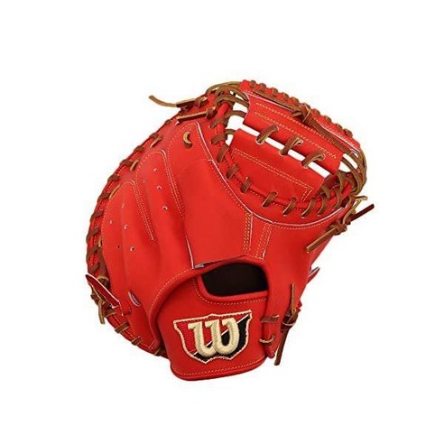 Wilson(윌슨) 야구 잡아(글로브) 연식용 Wilson Staff DUAL(윌슨 스탭 듀얼), E오렌지(2B형), 포수